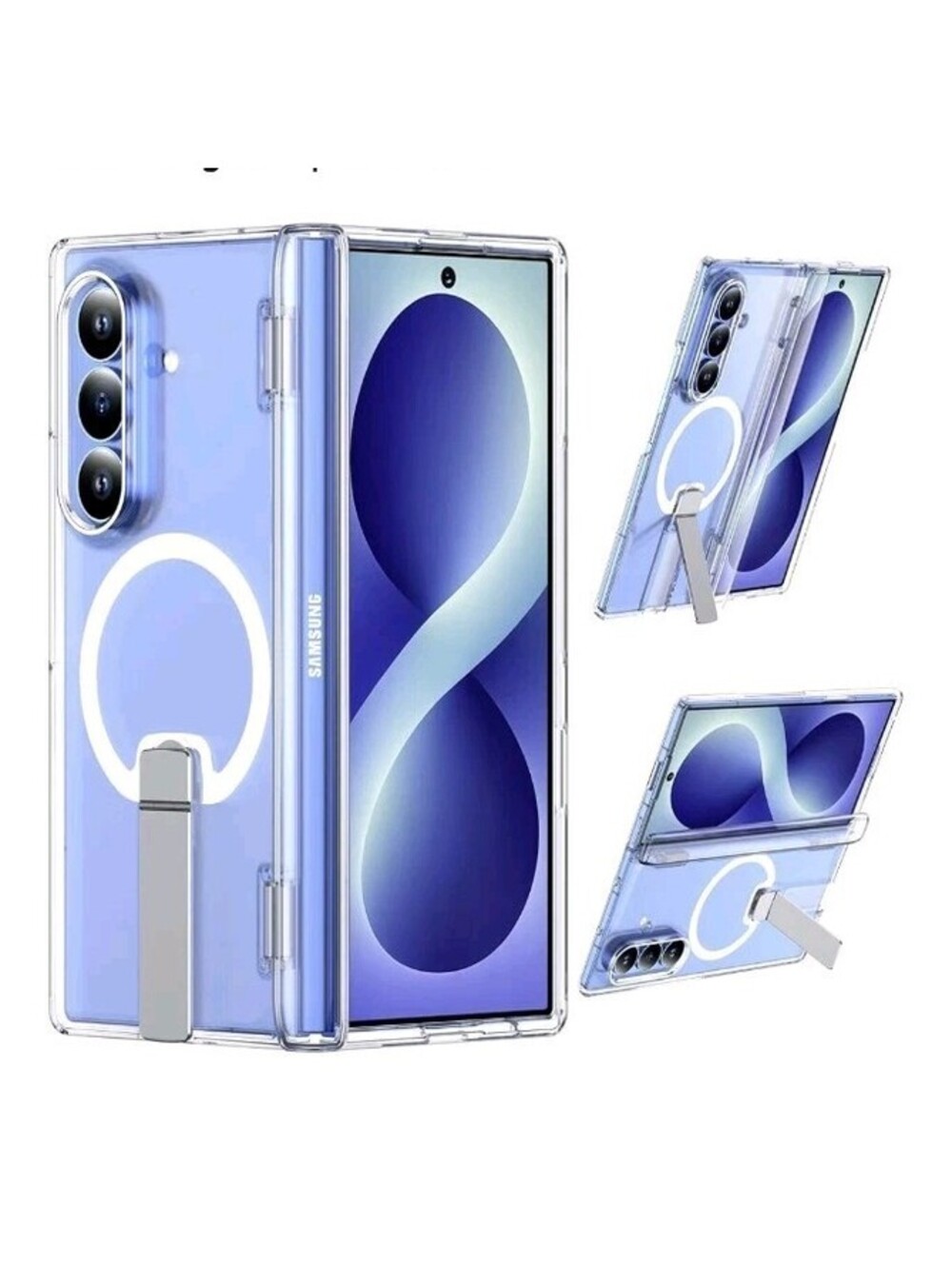 For Samsung Galaxy Z Fold8 Ultra Magsafe Shockproof Hinge Case w Kickstand